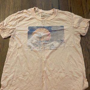 light orange pink wave shirt pac sun LA